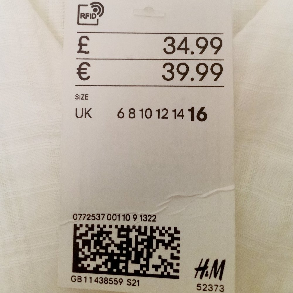 H&M Embroidered Cotton Prairie Dress NWT - Picture 6 of 6